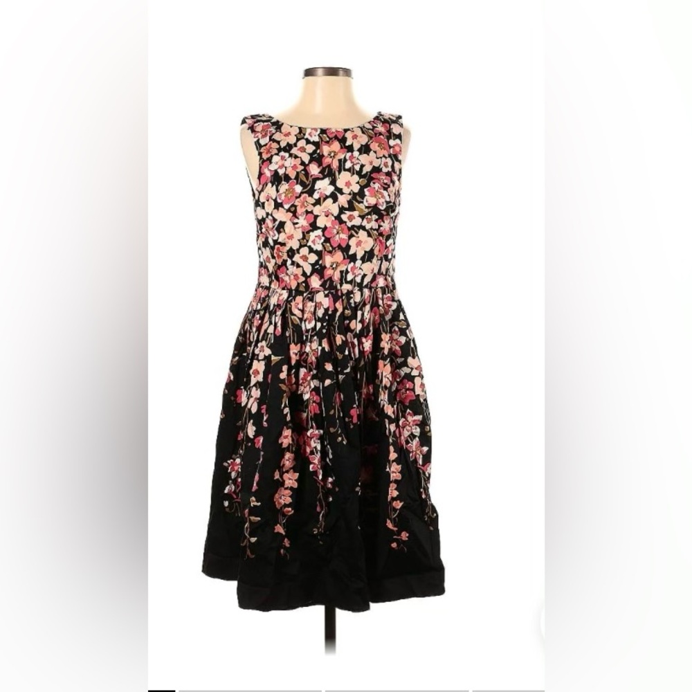 Talbots Floral Cocktail Midi Dress Size 6